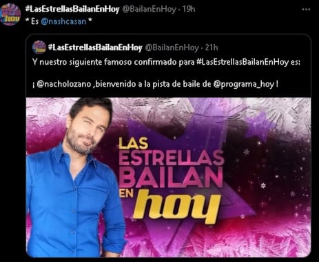 Error en el anuncio de Las Estrellas Bailan en Hoy 2024.