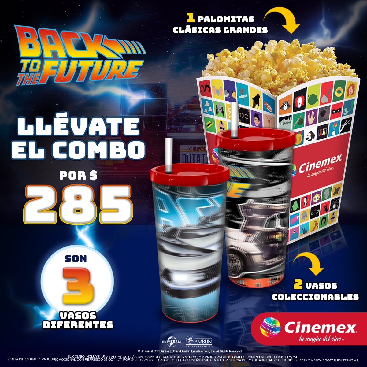 Combo Volver al Futuro en Cinemex