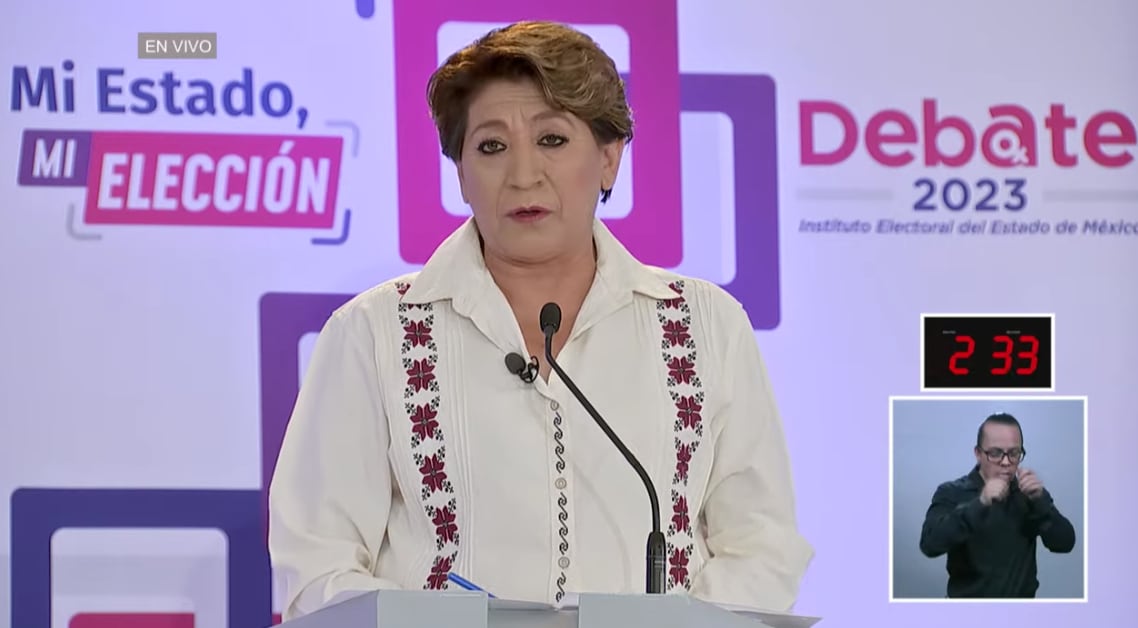 Delfina Gómez en el Segundo Debate Estado de México