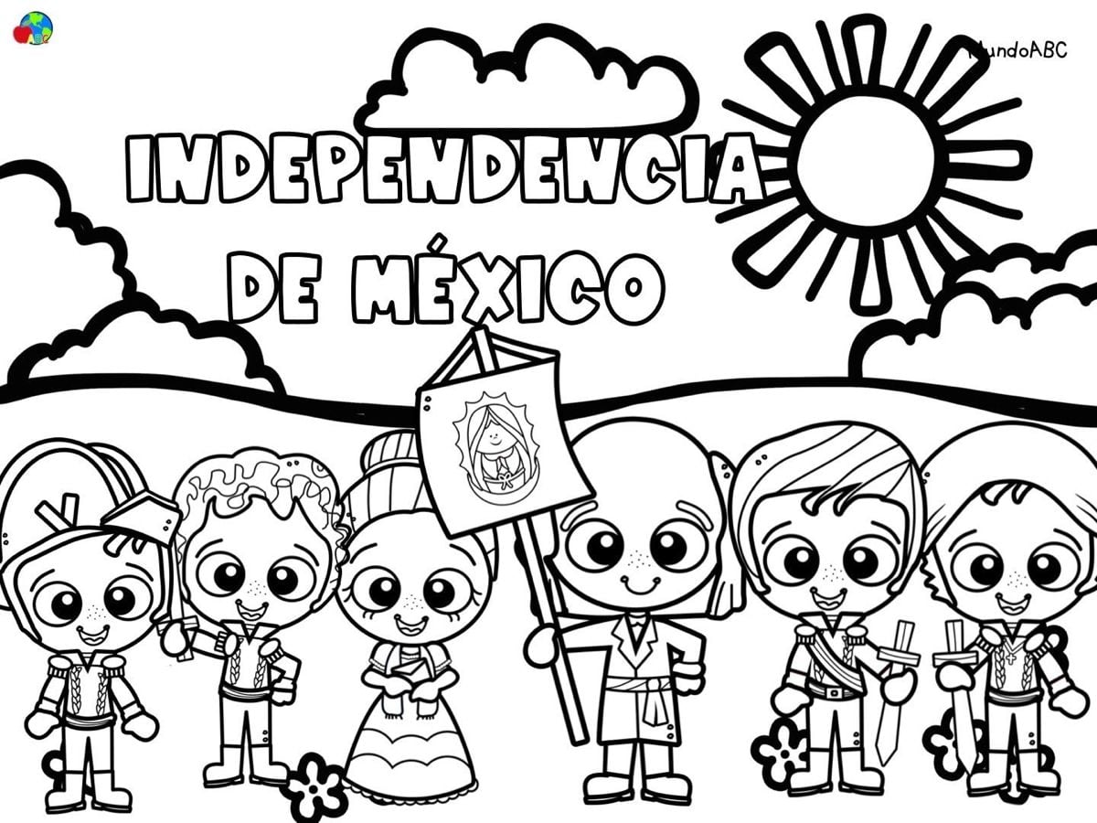 Dibujos para colorear de los héroes de la Independencia de México