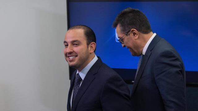 Marko Cortés (izquierda), líder nacional de PAN.