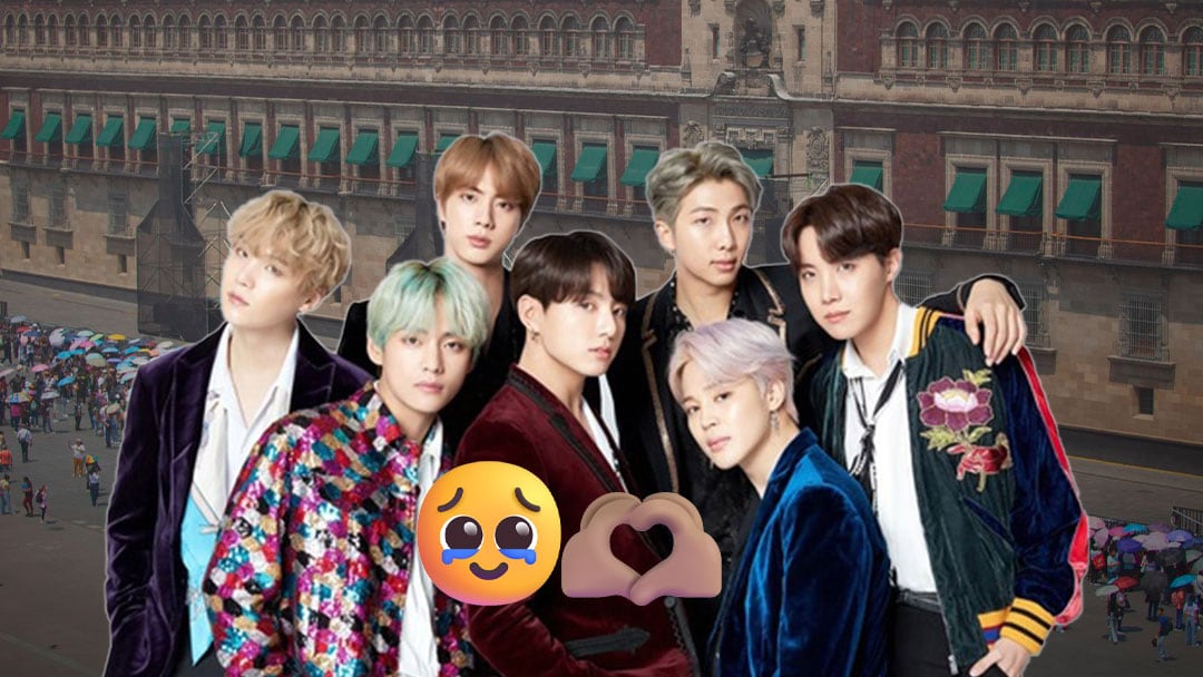 BTS sale al balcón de Palacio Nacional y desata euforia entre ARMY México