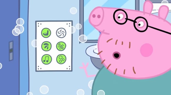 Capítulo Peppa Pig va al baño sofisticado por Día Mundial del Retrete