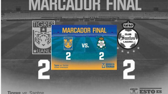 Con un gol de último minuto de Javier Orozco, Santos Laguna sorprendió a Tigres de la UANL y rescató un empate  2-2.