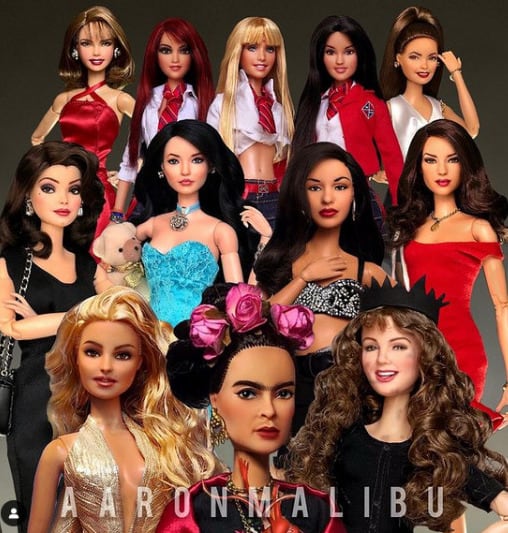 Aaron Malibú, el artista que transforma a Barbie en famosas mexicanas
