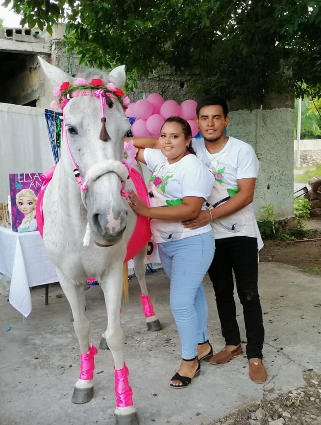 La yegua en su 'baby shower'
