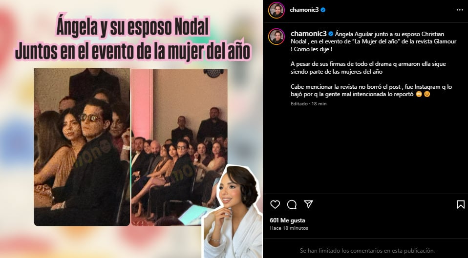 Ángela Aguilar y Christian Nodal en los Premios Glamour