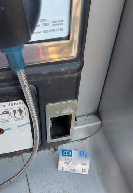 Falso billete de 500 pesos