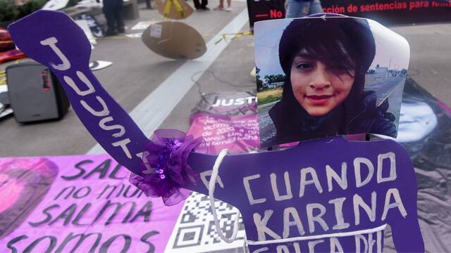 Protesta contra la reducción de sentencia por feminicidio de Karina