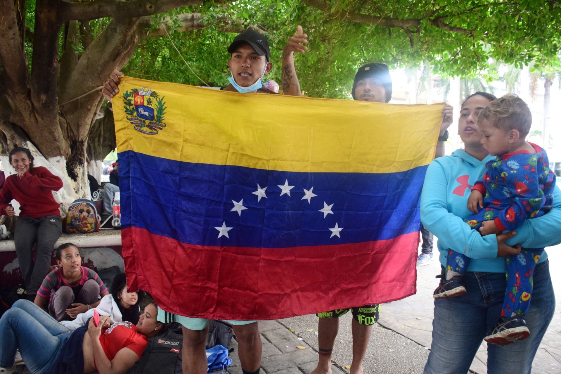Migrantes venezolanos en Chiapas