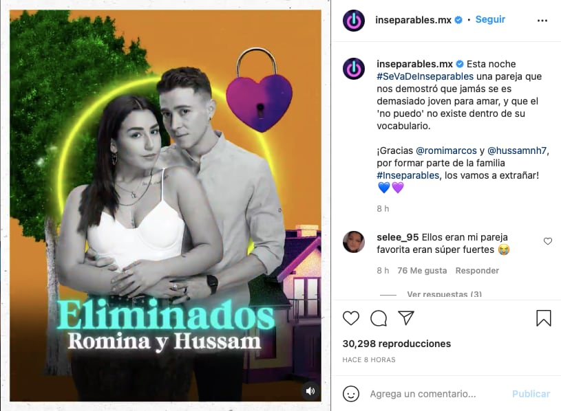 Romina Marcos y Hussam Nuñez dejan ‘Inseparables