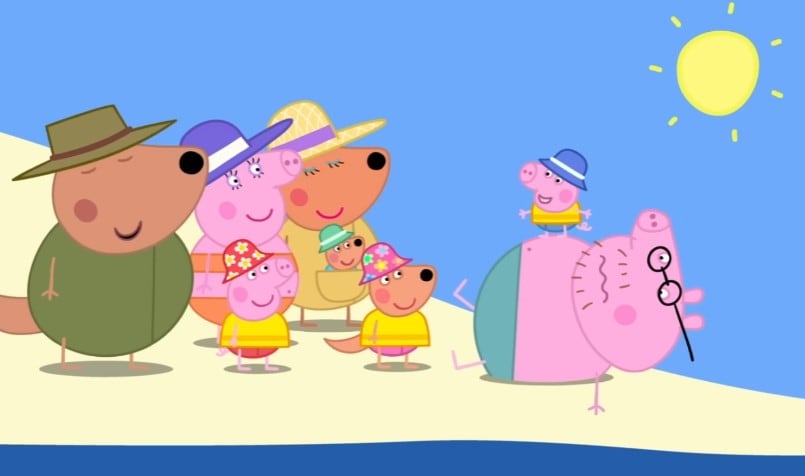 Peppa Pig hace surf bajo el Sol