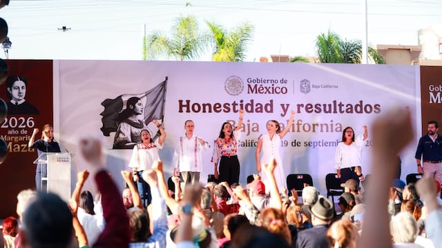 Claudia Sheinbaum y Marina del Pilar presentan obras para Baja California