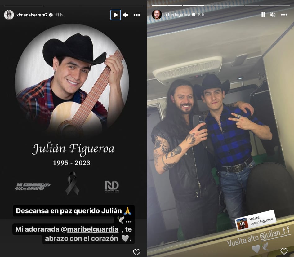 Ximena Herrera y Alfredo Gatica se despiden de Julián Figueroa