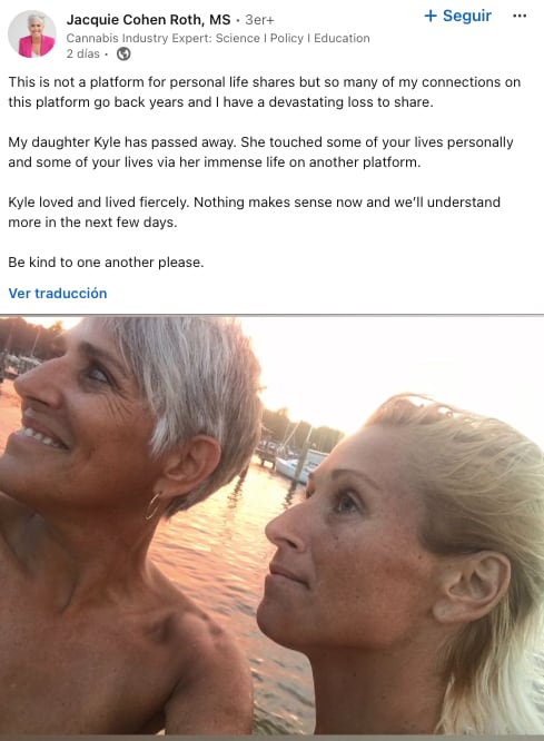 Muere Kyle Marisa Roth