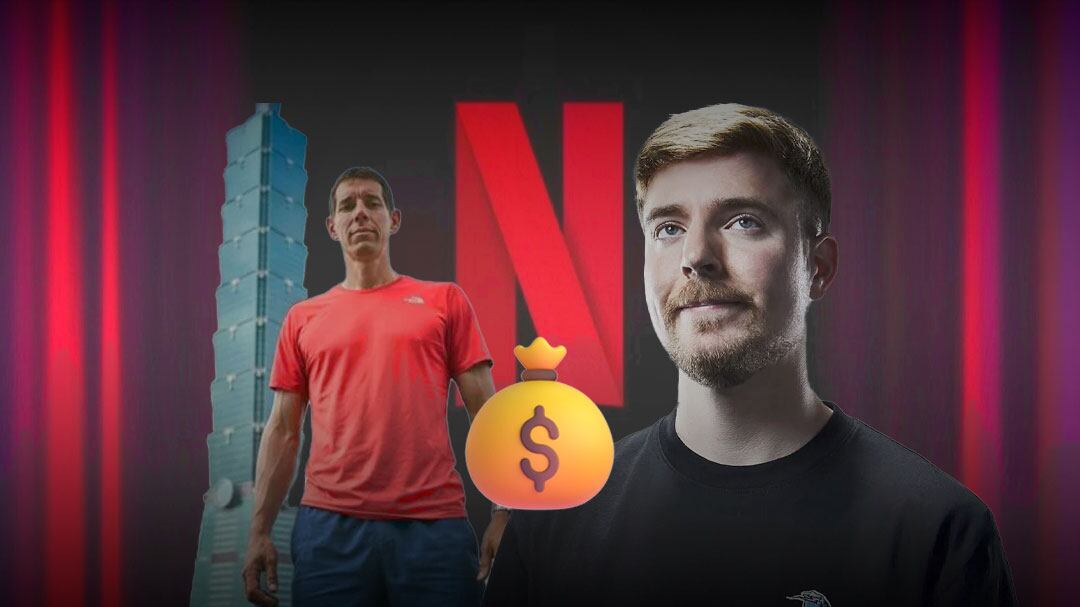 MrBeast cuestiona a Netflix por el pago a Alex Honnold en la hazaña del Taipei 101