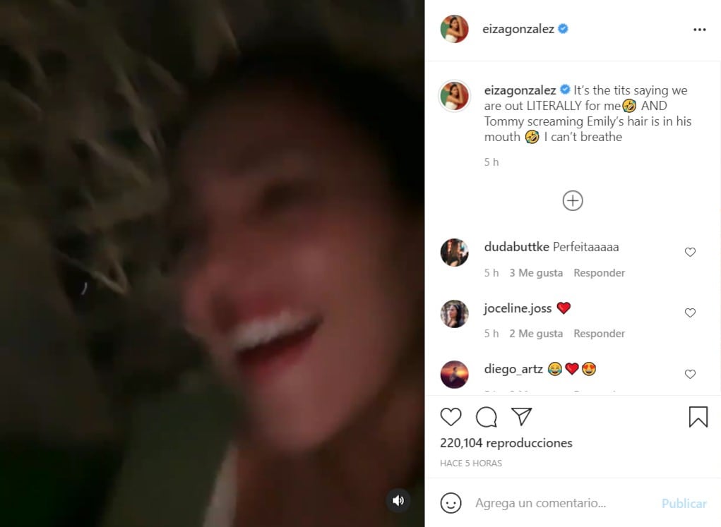 Publicación de Eiza González en Instagram