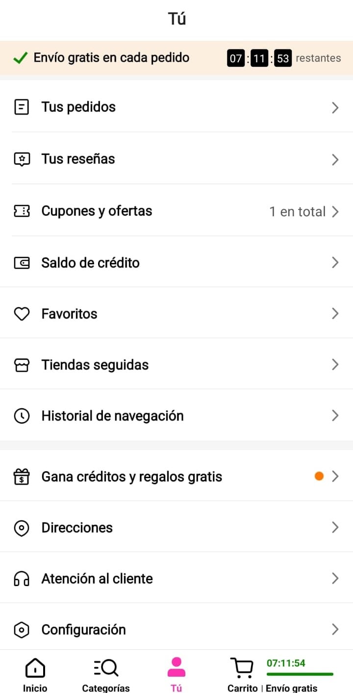 Regalos de gratis de Temu