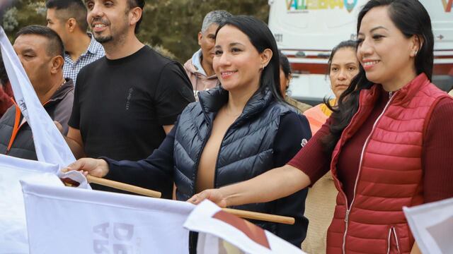 Michelle Núñez sigue con construcción de obra pública