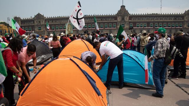 Plantón en el Zócalo