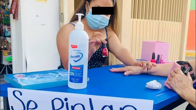 Como parte de sus terapias, niña con 'Síndrome de Down' pinta uñas gratis