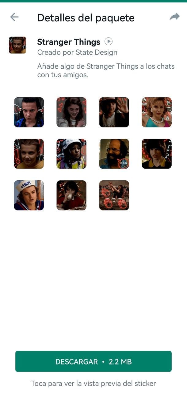 Paquete de stickers de Stranger Things