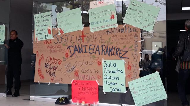 Protesta en la PGJ-CDMX por el caso de Daniela Ramírez Ortíz