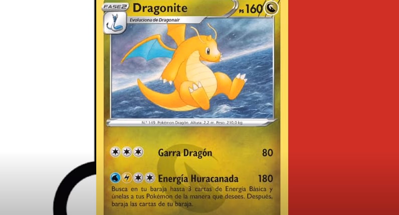 Pokémon Vualá carta de Dragonite