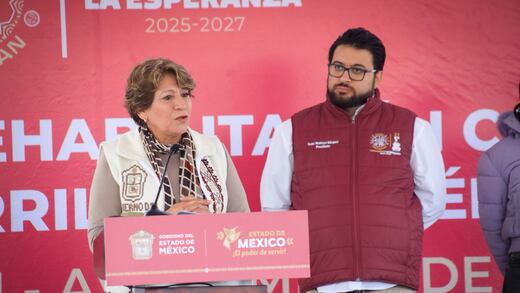 Delfina Gómez e Isaac Montoya rehabilitan lateral del Periférico Norte con inversión de 57 mdp