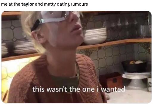 Rumores aseguran que Taylor Swift y Matty Healy están saliendo y los memes se disparan