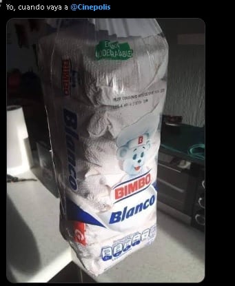 Meme sobre la lista falsa de alimentos en el cine mexicano de Profeco.