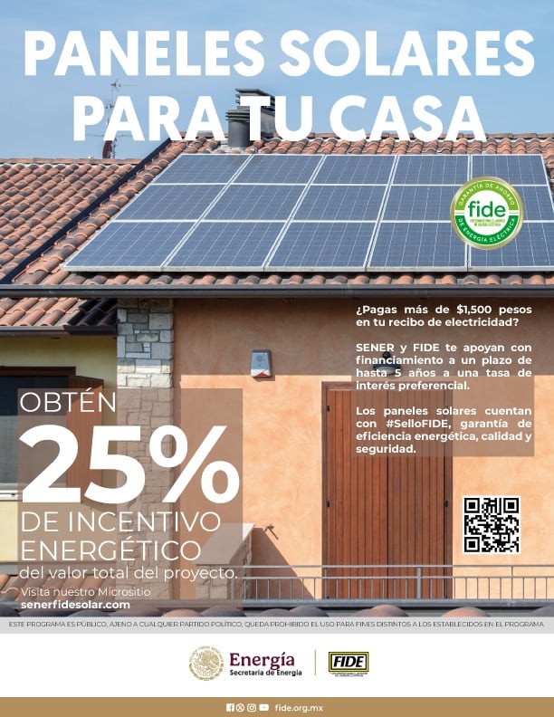 Paneles solares CFE