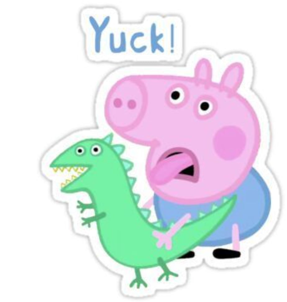 George de Peppa Pig en sticker