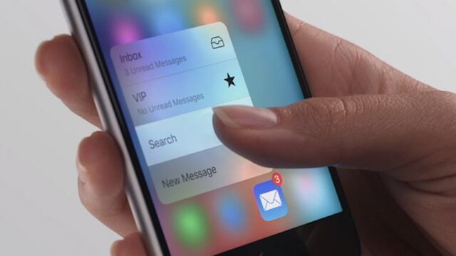 Tecnología 3D Touch en el iPhone.