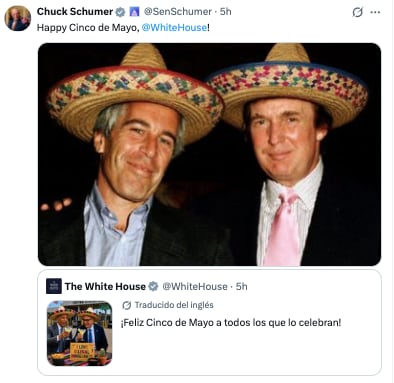 Chuck Schumer responde ataque de la Casa Blanca