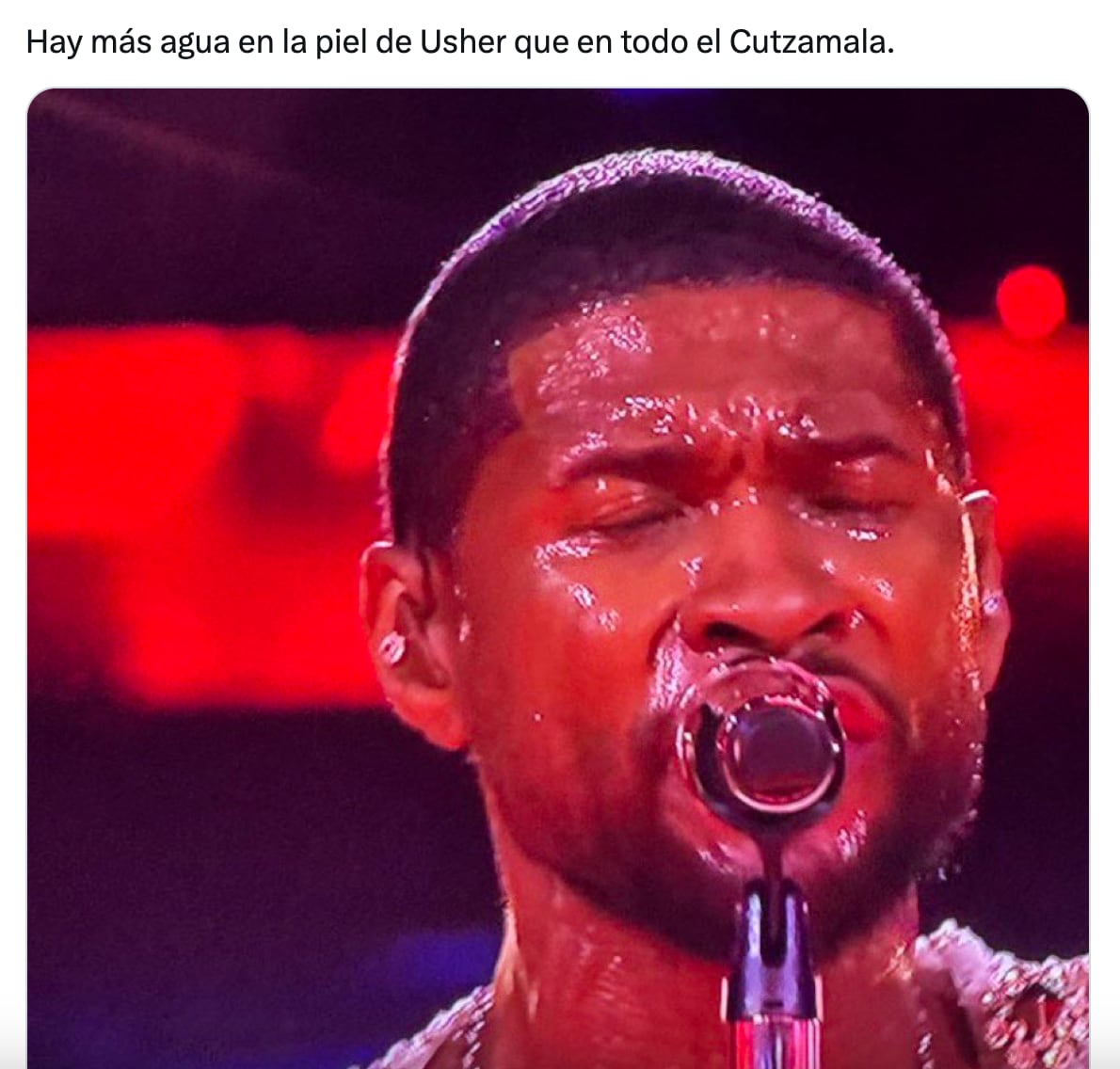 Meme de Usher en el show de medio tiempo del Super Bowl 2024