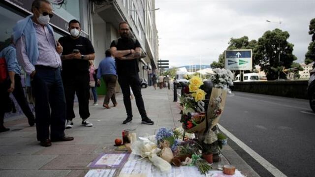 Altar para Samuel Luiz, crimen homofóbico en España.