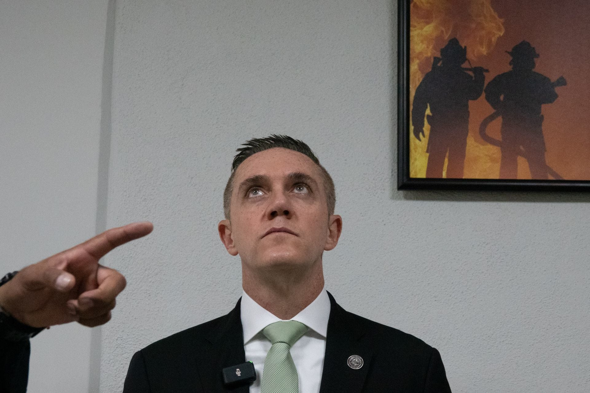 Adrián Rubalcava, alcalde de Cuajimalpa, durante la inauguración de la Estación de Bomberos "La Venta, camino al Desierto de los Leones"