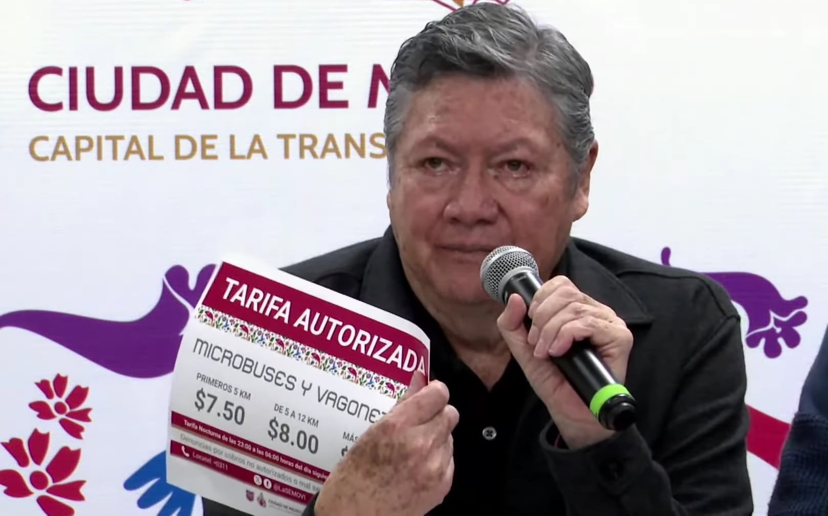 Calcomanía oficial con nueva tarifa