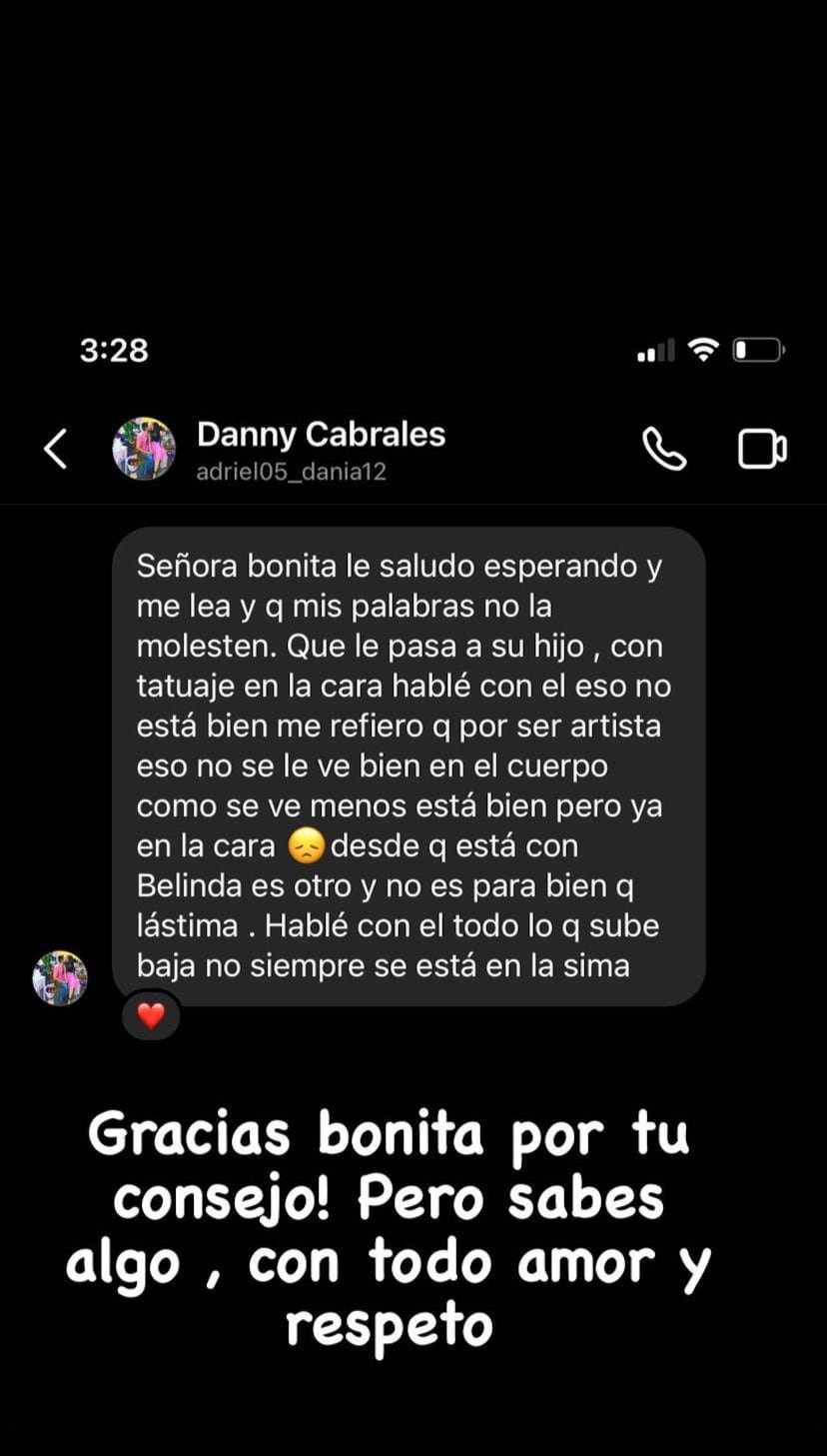 Conversaciones de la mamá de Christian Nodal
