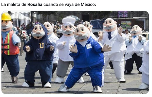 Meme de Rosalía en su concierto en CDMX.