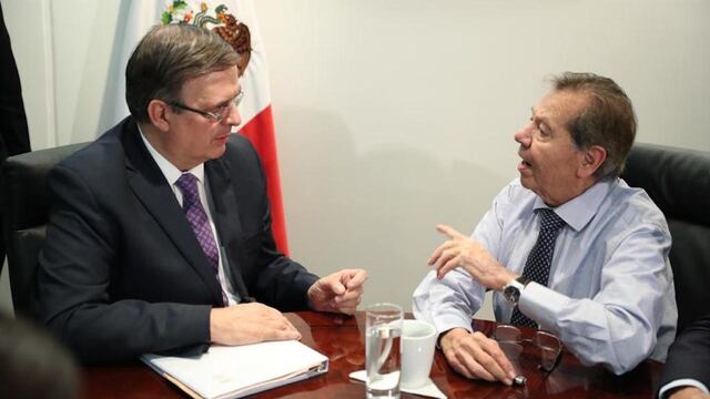 Marcelo Ebrard y Porfirio Muñoz Ledo