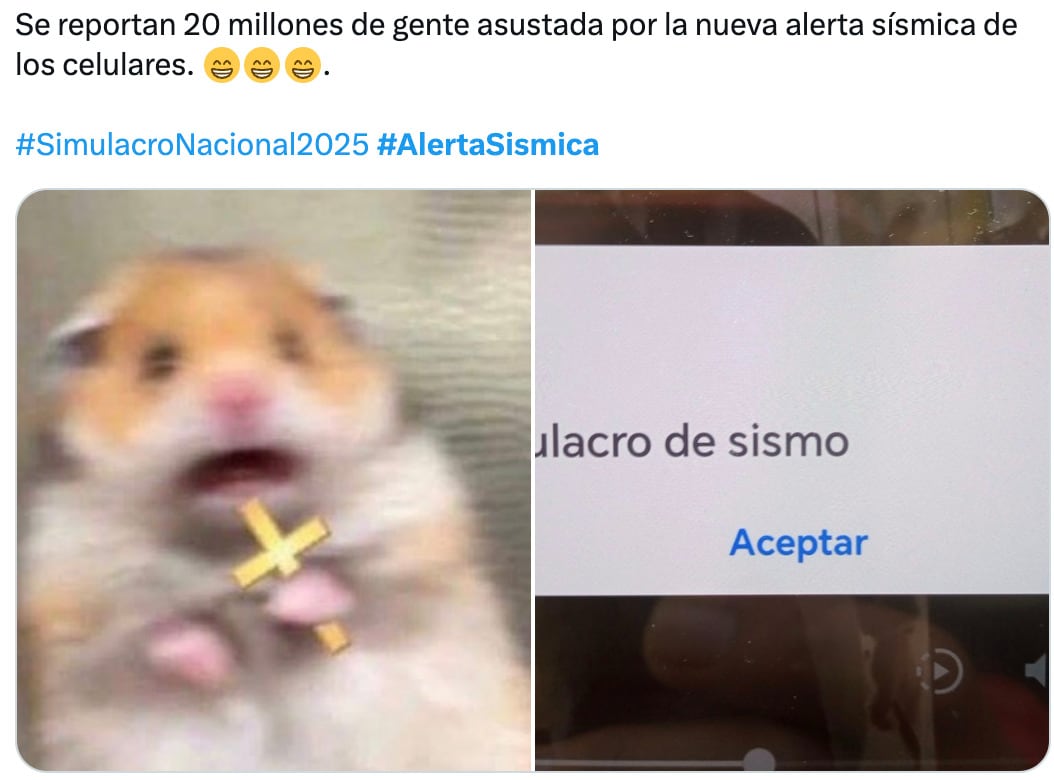 Memes del simulacro nacional 2025
