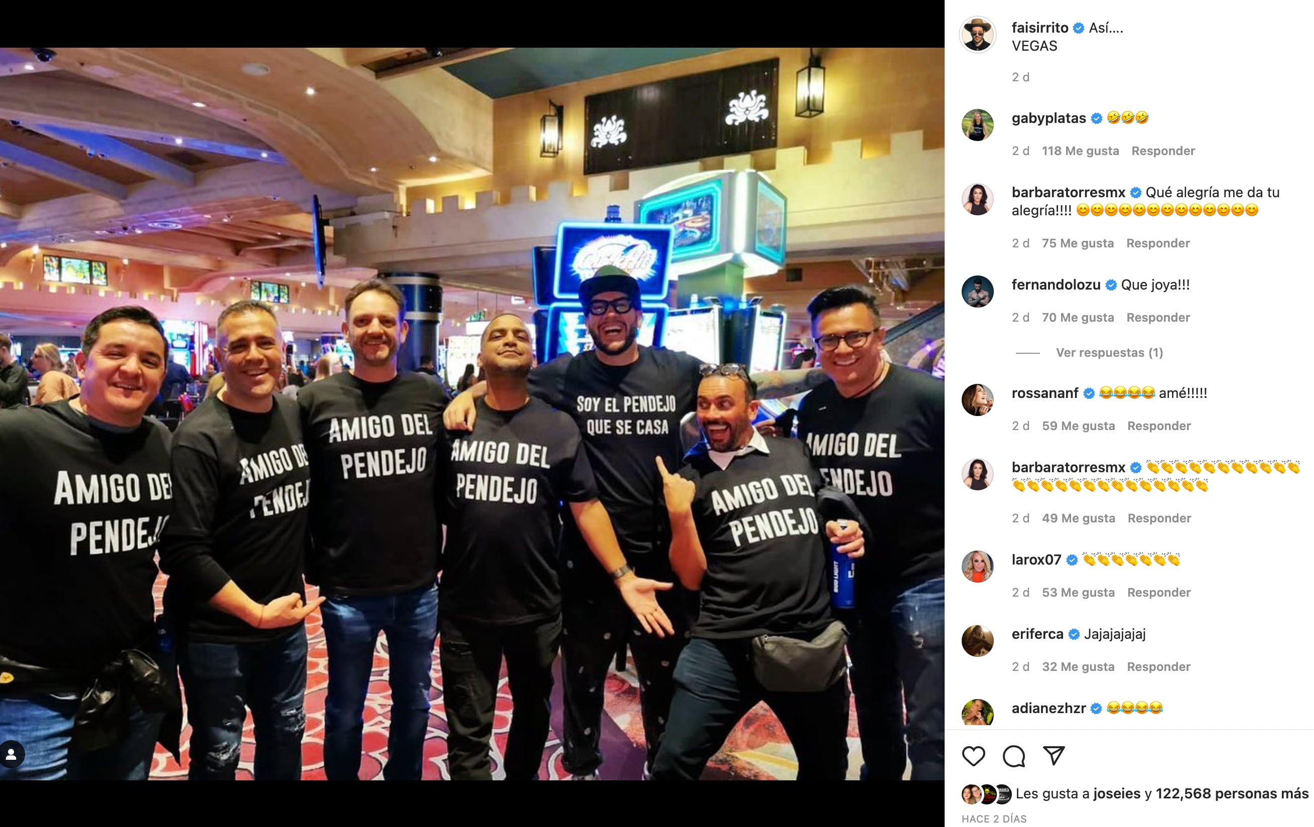Faisy en Las vegas con sus amigos