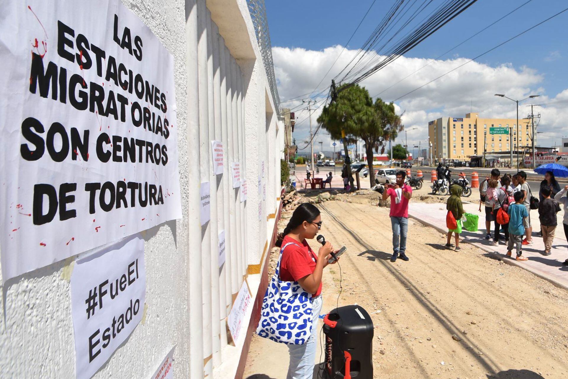 Protesta por justicia para los migrantes en Chiapas