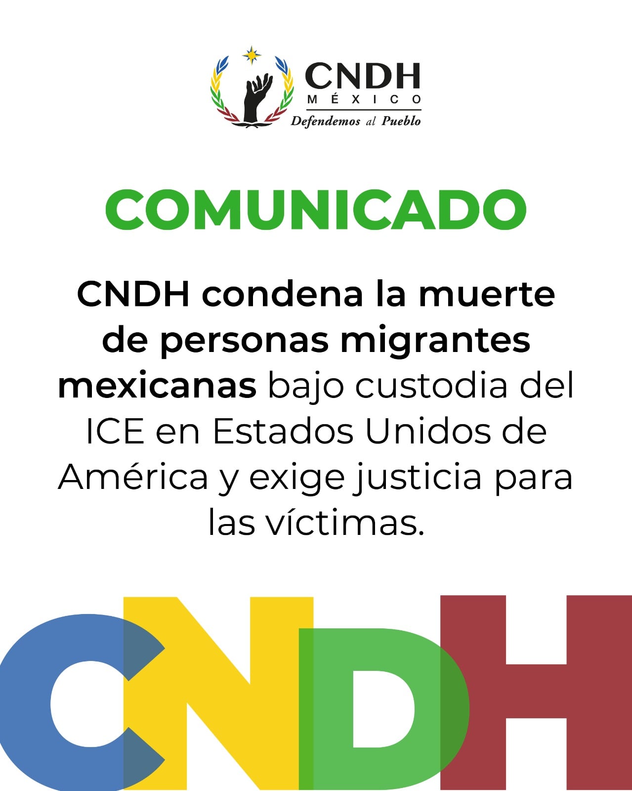CNDH alza la voz por mexicanos fallecidos bajo custodia de ICE