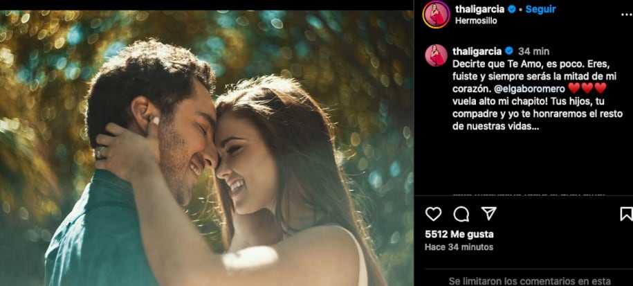 Thalia García le dedica mensaje a su ex esposo Gabriel Romero tras confirmar su muerte