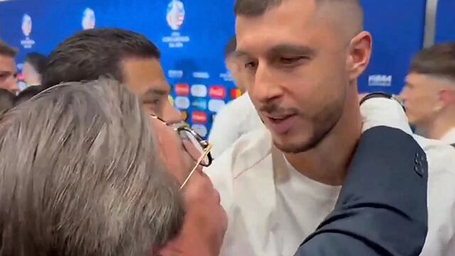 Guido Rodriguez y Miguel Herrera en su cálido reencuentro en Copa América 2024