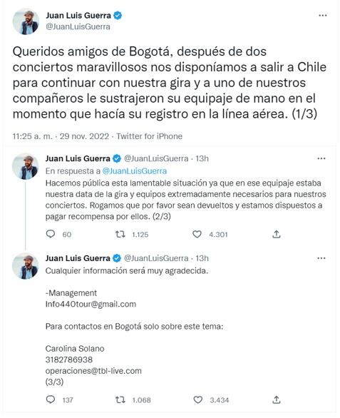 Denuncia de Juan Luis Guerra