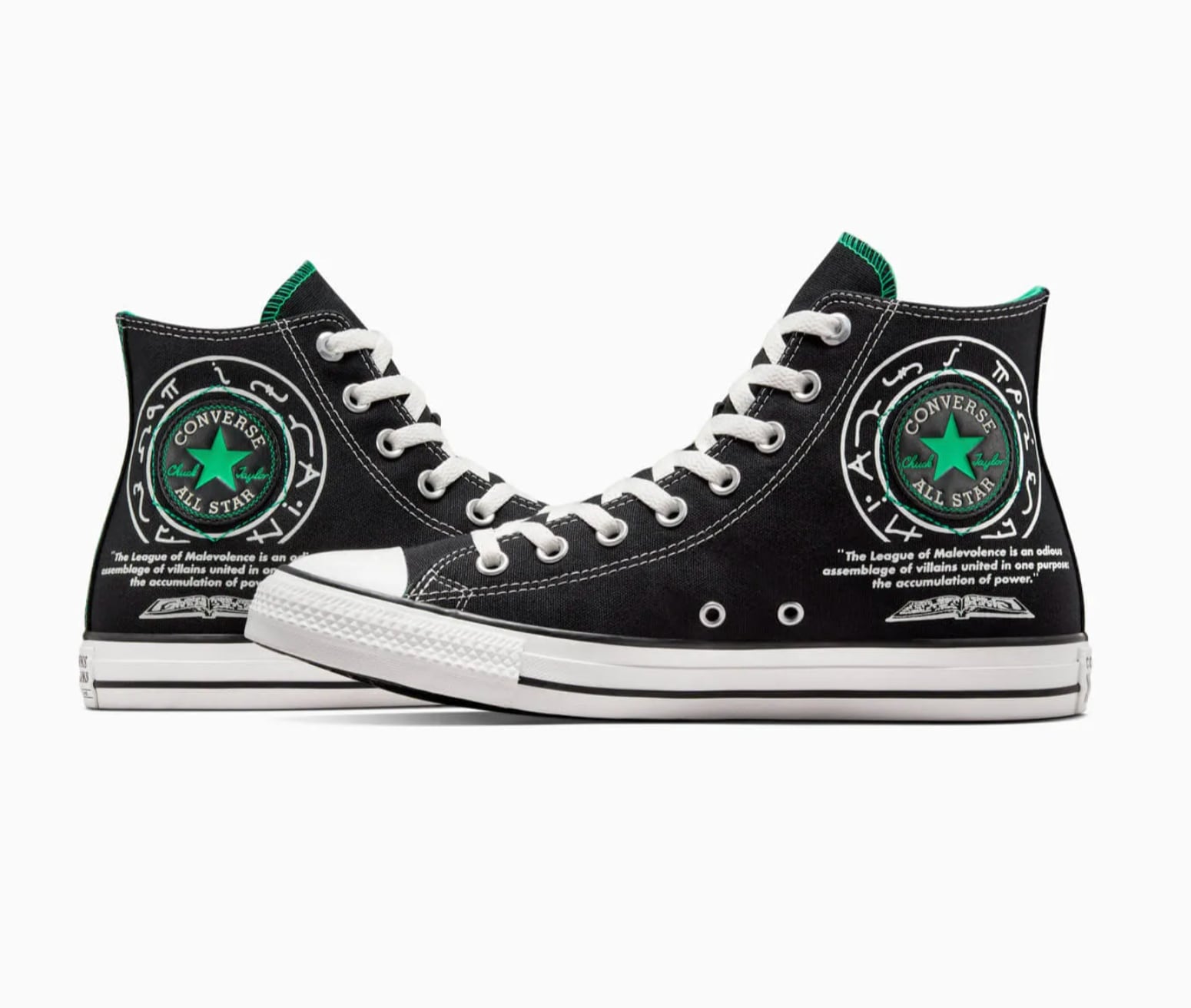 Tenis Converse x DUNGEONS & DRAGONS Ctas Negro en Bota de Lona Verde
